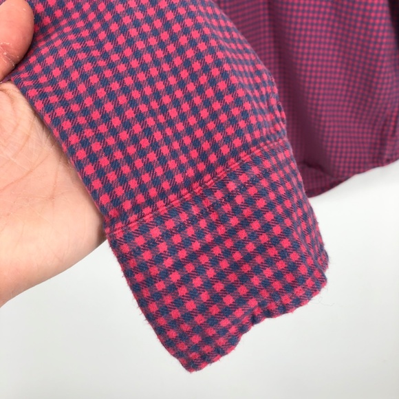 Vineyard Vines Mens Slim Fit Tucker Shirt Size Large Gingham Pink Button Front - Picture 3 of 12